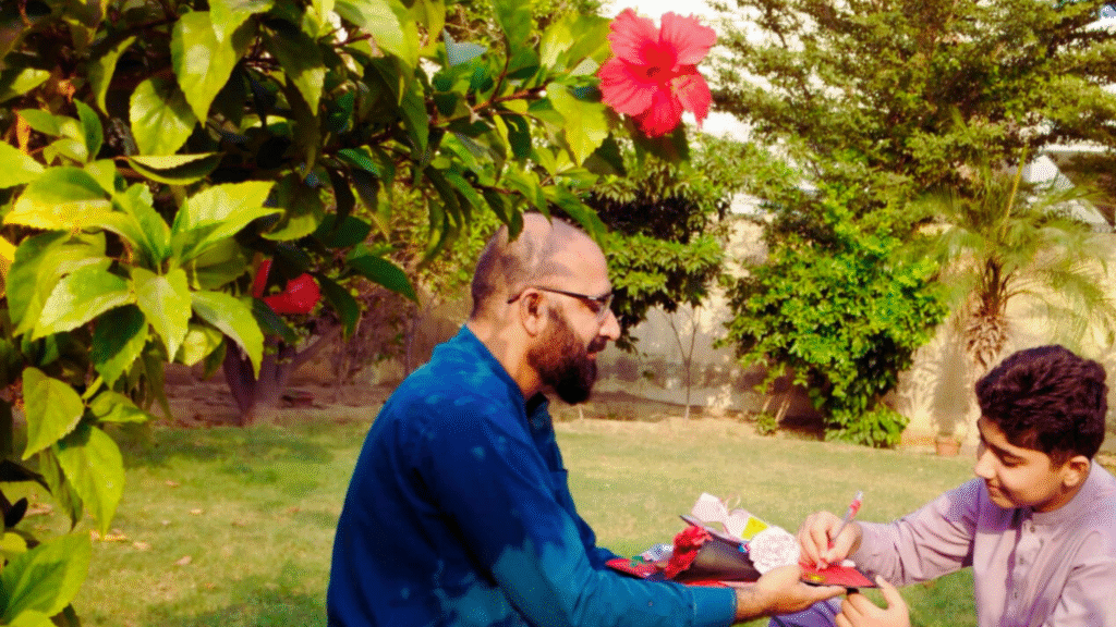 written in your child’s handwriting makes any gift father mian waqar and ahmad ayyan beautyrelationship.com